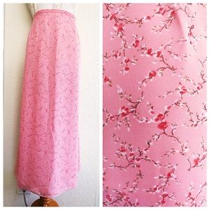 Pink Floral Skirt